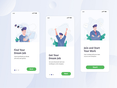 Job Seeker Illustration Onboarding App