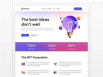 Webinspo UI Design 3d blockchain branding crypto design graphic design illustration inspiration logo nft think typography ui uidesign uiux ux visual design web3 web3ui website