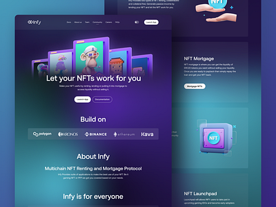 Infy Protocol blockchain borrowing branding crypto design graphic design illustration lending lendingplatfoam logo nft nftlending nfts ui uidesign vector