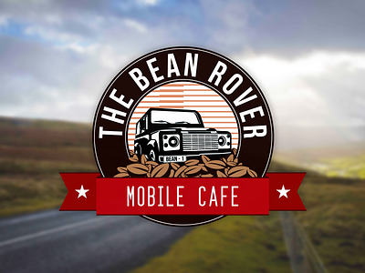 The Bean Rover beans branding cafe coffee drink food illustrator landrover logo