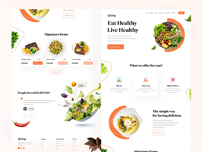 Food Landing Page Design by Hashim shaikh on Dribbble