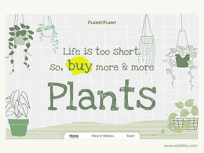 Planet Plant 🌎☘️ animation cactus casestudy clean design figma garden graphic design green illustration landing leaves plant plants trending typography ui ux vector website
