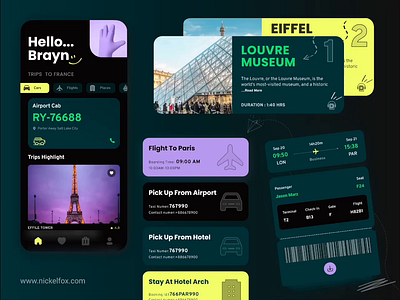 Travel Itinerary App app cards casestudy clean colour design flight fresh graphic design icons illustration mobile pop screen ticket tour travel trending ui ux