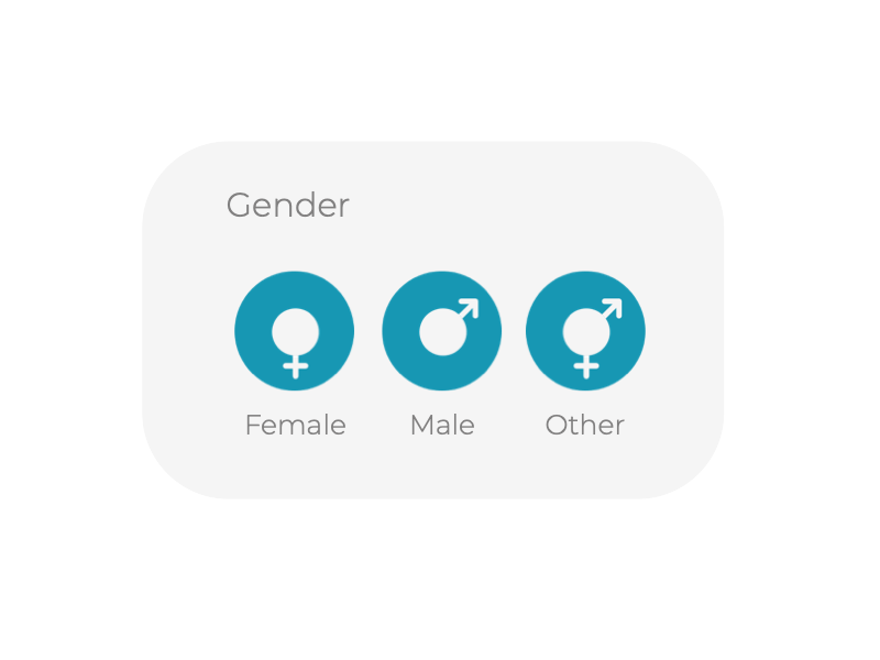 Inclusive Gender-In-Form Radius form gender gender identity inclusive inclusive design lgbtia lgbtq radius ui