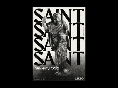 Statuettes art blackandwhite flyer metropolitan museum poster print sculpture typography