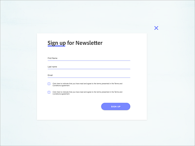 Newsletter form - modal clean form form design forms minimalistic modal newsletter newsletter design simple ui ux web web design website