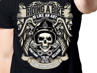 RIDING A BIKE IS LIKE AN ART T-SHIRT motorbike motorcycle racebike riding