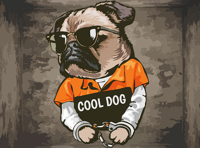 Cool dog character design dog dog art dog illustration drawing graphic graphic design graphics vector vectorart