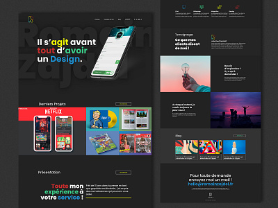 Portfolio Design dark ui darkmode design portfolio ui ux web webdesign