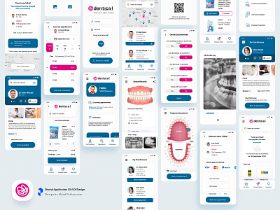 Dental App UI Design adobe xd app application dental dental app dental clinic dentistry odontology ui ui design ui designer ux design