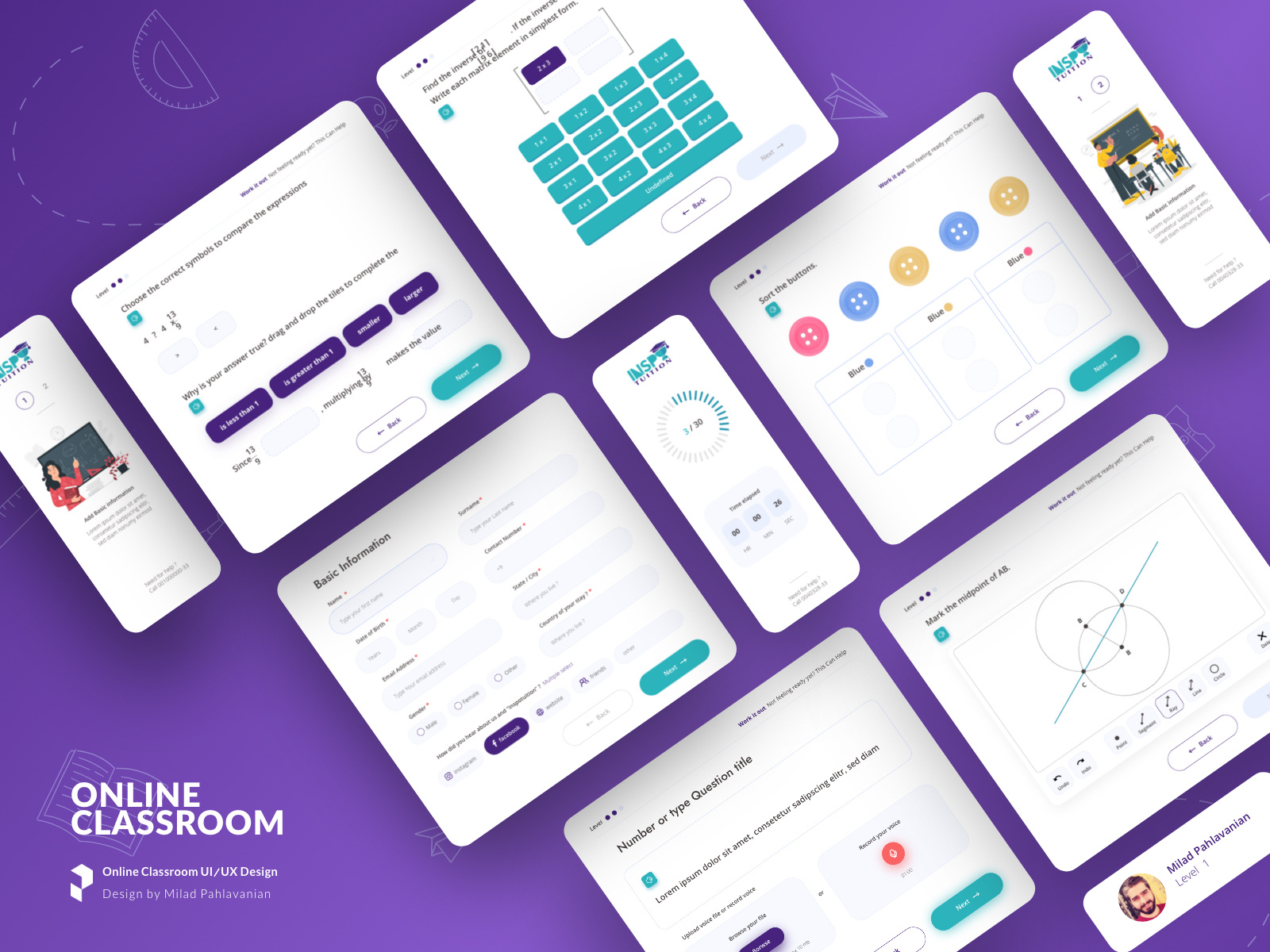 Online Classroom UI/UX by Milad Pahlavanian on Dribbble