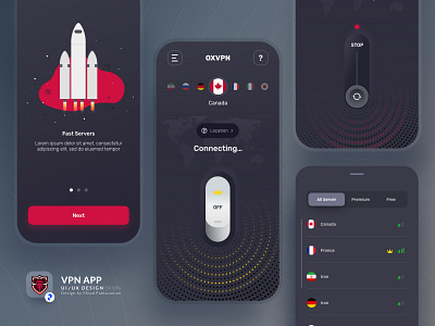 VPN App app application connection design graphic design mobile network ui ui app ui design ui designer uidesign uiux vpn vpn connection vpn ui