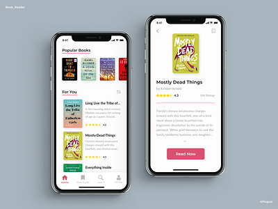 Book Reading App adobexd app book concept design flat ios mobile reading ui