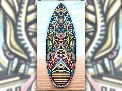 Custom Surfboard Illustration