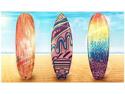 3 Surfboards Illustration