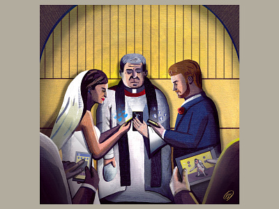 Social Media Wedding Illustration