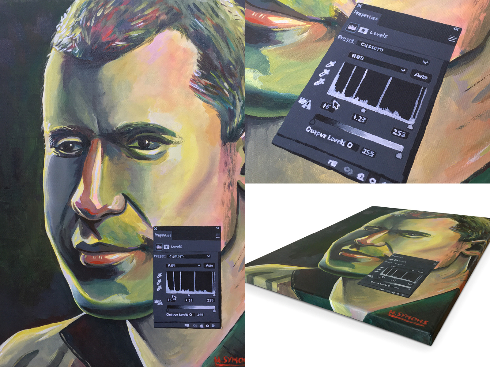 Acrylic Canvas Painting 'Levels' by Haydn Symons on Dribbble