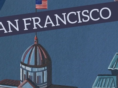 San Francisco Illustrated Map art design illustration landscape map painting san francisco