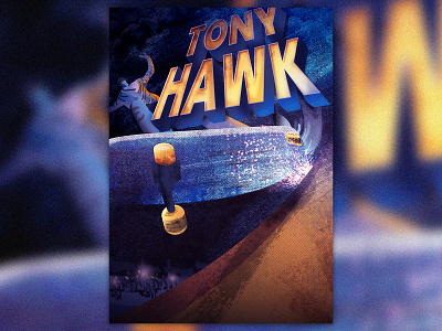 Tony Hawk Skateboarding Illustration