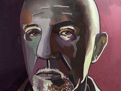 Mike Ehrmantraut Portrait art artist breakingbad design drawing gouache illustration painting photoshop portrait walterwhite watercolour