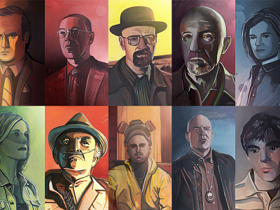 Breaking Bad Portrait Illustrations art artist breakingbad design drawing gouache illustration painting photoshop portrait walterwhite watercolour