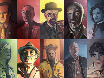 Breaking Bad Portraits by Haydn Symons on Dribbble