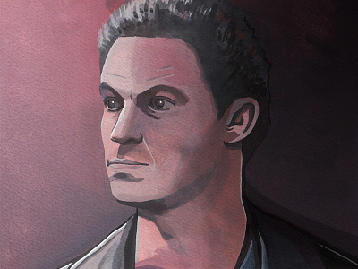 Dominic West Portrait Illustration