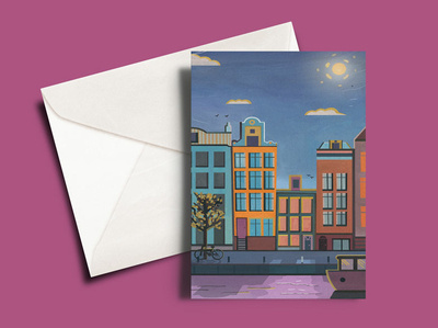 Amsterdam A5 Greetings Card