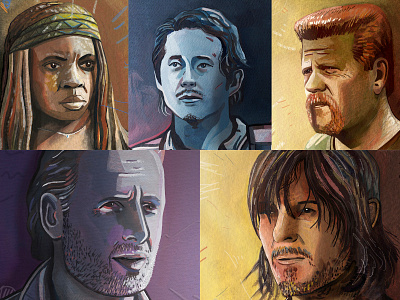 Walking Dead Illustrated Portraits