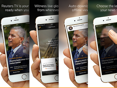 Reuters TV : App Store screenshots app store auto download choose length live obama reuters screenshots