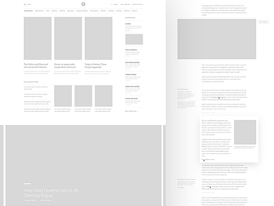 Timeline : Wireframes articles business editorial hashtag layout news now timeline trending