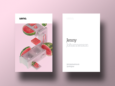 Ueno Rebrand : Business cards #6