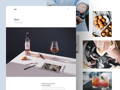 Case Study for Verve ecommerce grid icons illustrations layout maps photography type wine