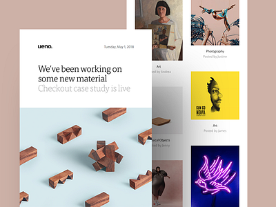 Ueno Newsletter : May 1st 2018 checkout dribbble event apart events newsletter ueno