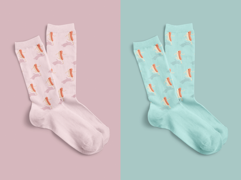 Hot Dog Socks