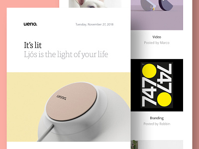 Ueno Newsletter: November 27, 2018 newsletter newsletter design