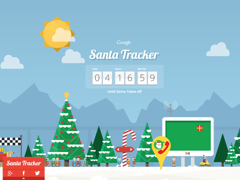 Santa Tracker by ueno. on Dribbble