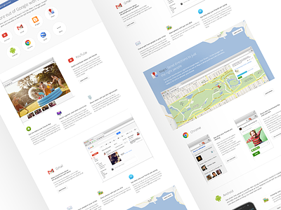 Google+ overview page google hangout landing page layout marketing simple web site website