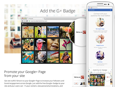 Google+ Responsive android badge business colourful google layout page plus responsive responsive design samsung web design