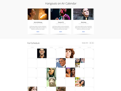 Google+ Hangouts on Air Calendar