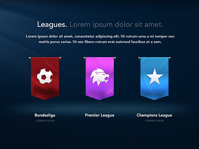 Leagues - WIP bundesliga champions flags football league light premier league ribbons soccer sports