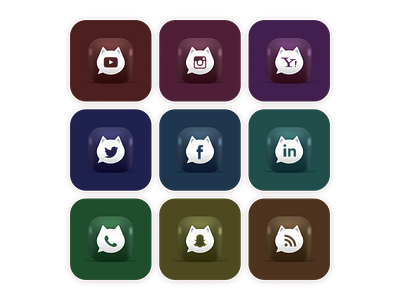 Social catwork 3d cat design figma illustration media network social ui ux