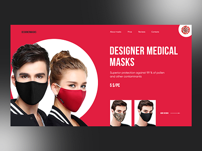 Designer medical masks design minimal typography ui uidesign ux uxdesign uxui webdesign website