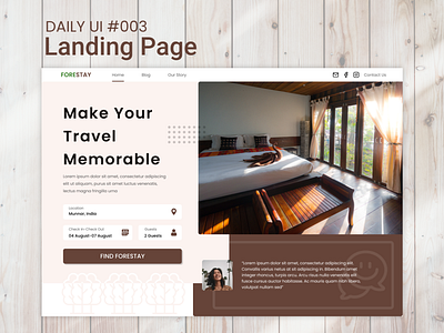 Daily UI 003 daily ui daily ui 003 dailyui dailyui 003 dailyui003 dailyuichallenge hotel hotel booking hotel branding landing page landing page design landingpage ui uidesign