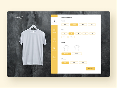 Daily UI 033 Customize Product custom tshirt customize product daily ui 033 dailyui design webdesign website website design website ui