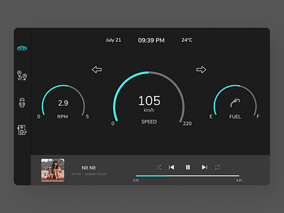 Daily UI 034 Car Interface car car dashboard car interface car ui daily ui 034 dailyui dashboard ui userinterface
