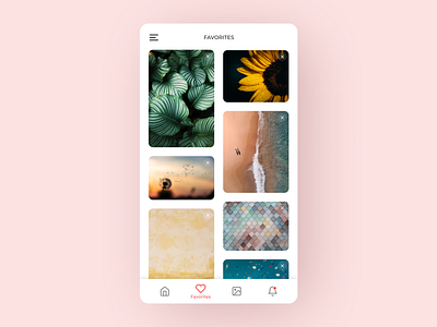 Daily UI 044 favorites app ui app ui design daily ui 044 dailyui dailyuichallenge favorites figmadesign minimal app design minimalism wallpaper ui