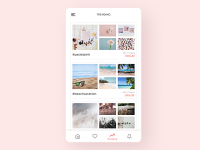 Daily UI 069 Trending aesthetic aesthetics daily ui dailyui dailyui069 dailyuichallenge mobile app pastel colours photography trending trending ui ui design