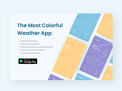 Daily UI 074 Download app daily ui daily ui 074 dailyui dailyuichallenge desktop download app ui design weather app weather forecast website design