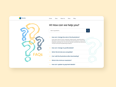 Daily UI 092 FAQs daily ui daily ui 092 desktop ui faq faqs ui inspiration ui ux ui ux web webdesign website design